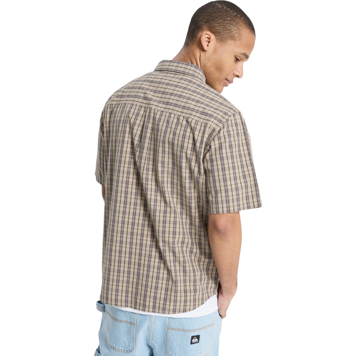 2026 Quiksilver Mens Stonetown Shirt EQYWT04674 - Seneca Check Stonetown